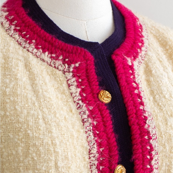 Museum Chanel 1964 Haute Couture Coco Gabrielle Ecru Tweed Gold Lion Jacket - Picture 7 of 17